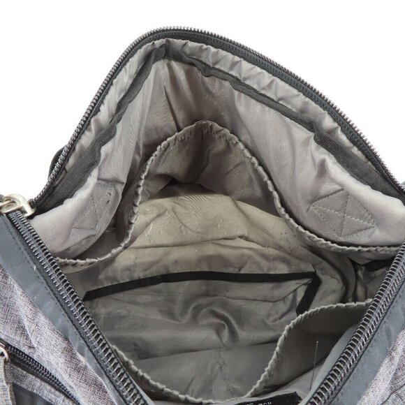 LUG Hula Hoop Black Gray Carry All Messenger Diaper Bag Stroller Straps Pockets - Picture 6 of 15